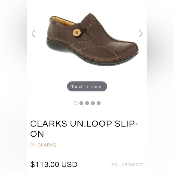 Clarks Un-Structured Un-Loop Slip-On Shoes 5.5 Bronze - Picture 11 of 11